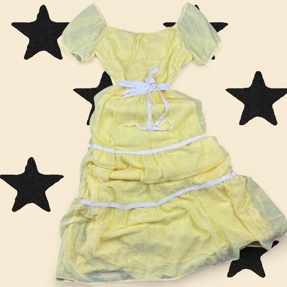 ★ Vintage Sears JR Bazaar tiered chiffon dress ★